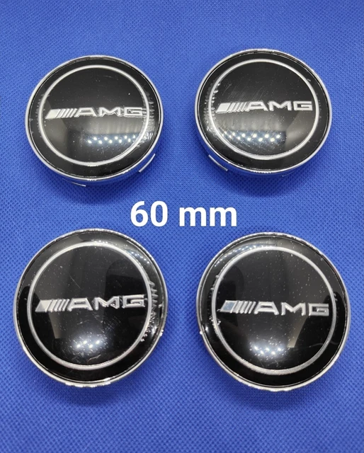 LOT 4 Cache Moyeu 75mm BLEU Pour Mercedes Logo Emblème Jante Centre De - Foto 6
