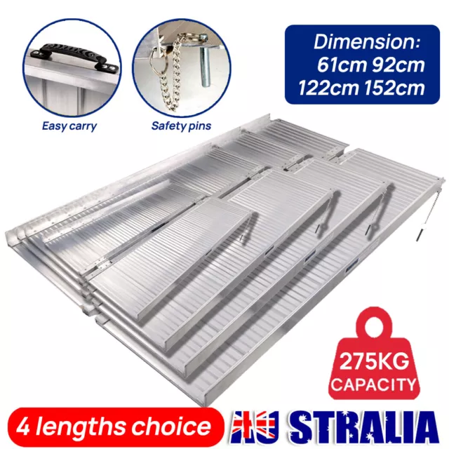 Wheelchair Ramps for Steps 5/3FT Folding Portable Traction Antiskid Loading Ramp