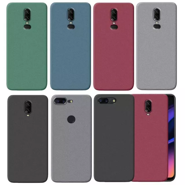 For OnePlus 6 6T 1+5 5T RockSand Matte Rubber Silicone case back shell cover