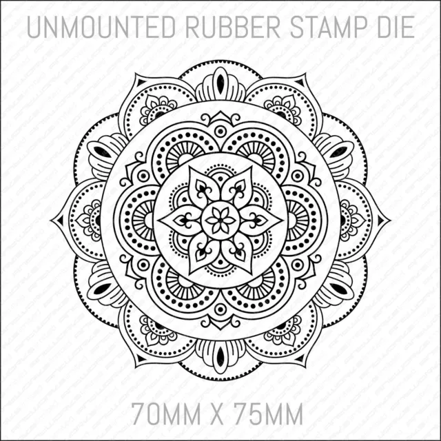 Henna Mehndi Floral Unmounted Rubber Stamp Die Card Making Scrapbooking - ST0504