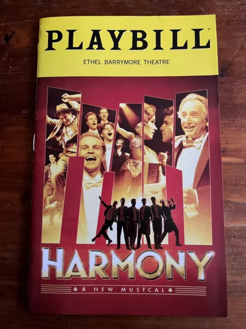 HARMONY Playbill Broadway Chip Zien Sierra Boggess Julie Benko Barry Manilow