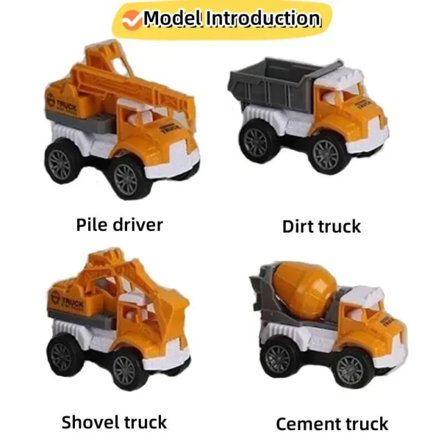 Mini Construction Truck Car Set Model Children Kids Toy Digger Excavator Gift