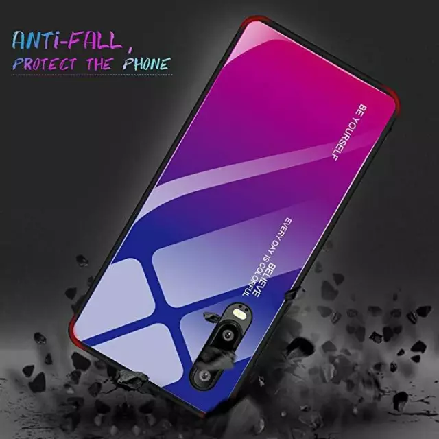 For Huawei P30 P20 Pro / Lite HMA-L29 Case Gradient  Tempered Glass Hybrid Cover 3