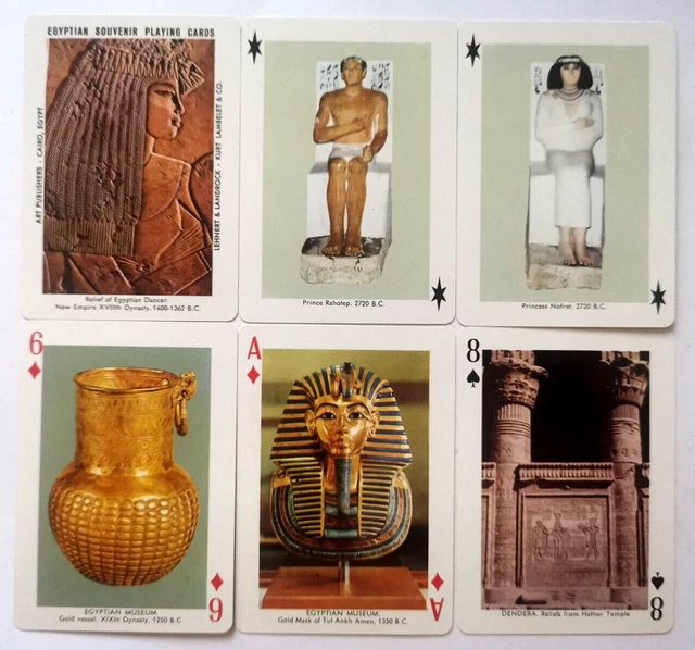 Vintage Playing Cards Egypt Souvenir Lehnert Landrock 1970 52 & 2J & H Postfree