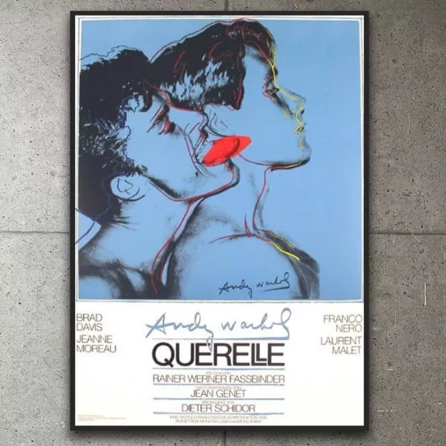 Querelle Blue Andy WARHOL Original Film Poster Print Art Unused with Frame, F/S