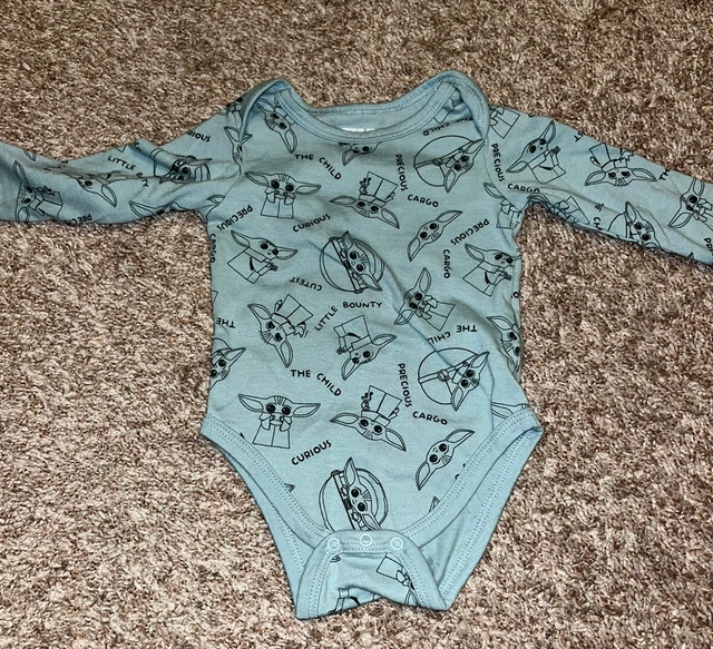 Infant Boy 9 MONTHS Size Clothes 7 Pc Lot Baby Onesies Carters Gerber Star Wars 5