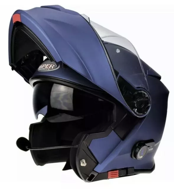 Viper Rs-V171 Blinc Bluetooth Flip Front Motorbike Motorcycle Helmet Blue Xxl