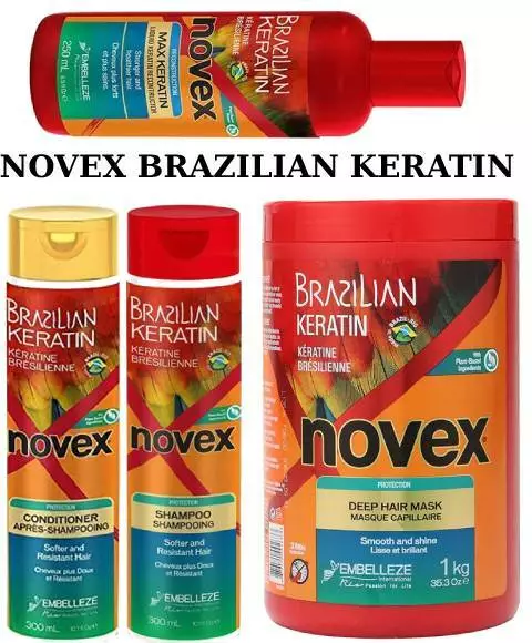 Novex Brazilian Keratin Shampoo, Conditioner, Keratin Reconstructer or Hair Mask