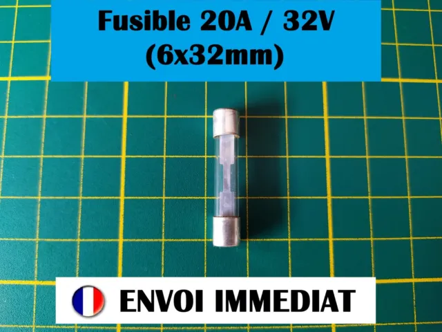 Cartouche Fusible verre 20A / 32V (6x32mm) - BussMann