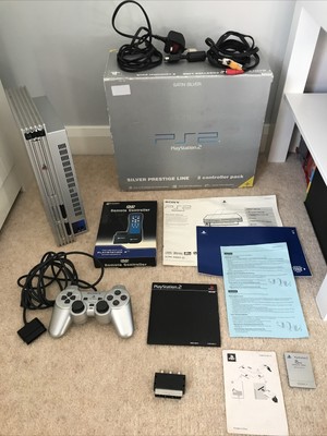 PACCHETTO CONSOLE PLAYSTATION 2 PS2 Silver Prestige Line Edition 1 EUR 113,98 - PicClick IT