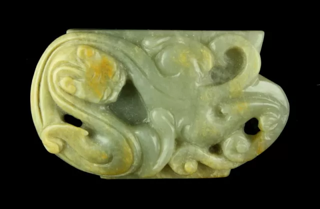 Ancient Chinese Jade Dragon Sword Chape Han Dynasty