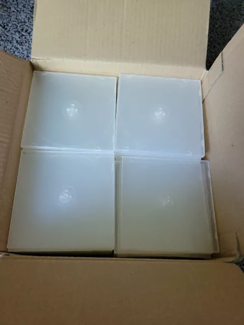 79  5.2MM SLIM CLEAR DOUBLE POLY CD DVD CASE BOX 6176 Cases New