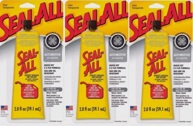 3 SEAL ALL 2oz Automotive Garage Contact Adhesive Sealant Glue CLEAR High Strgth