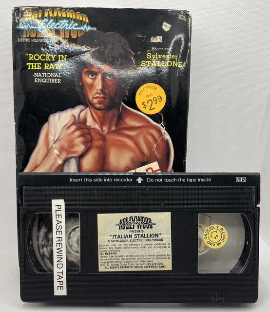 THE ITALIAN STALLION Beta Tape ( VHS) with Cardboard Box & Hardcover