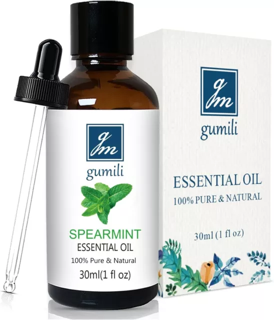 Spearmint Essential Oil, 100% Pure Undiluted Spearmint Oil for Skin, Hair, Aroma