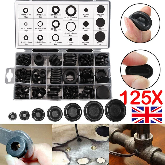 RUBBER GROMMETS BLANKING open closed blind Grommets Assorted Sizes