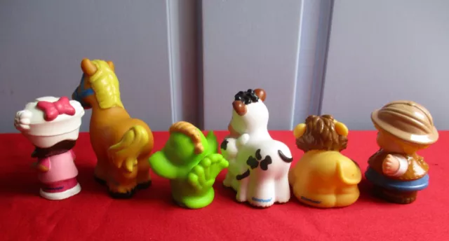 Lot de 6 figurines little people Fisher-price personnages et animaux 2