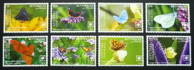 Aitutaki 2020 Mi. 1125-32 ** MNH Schmetterlinge Butterflies Mi. 160,-- €