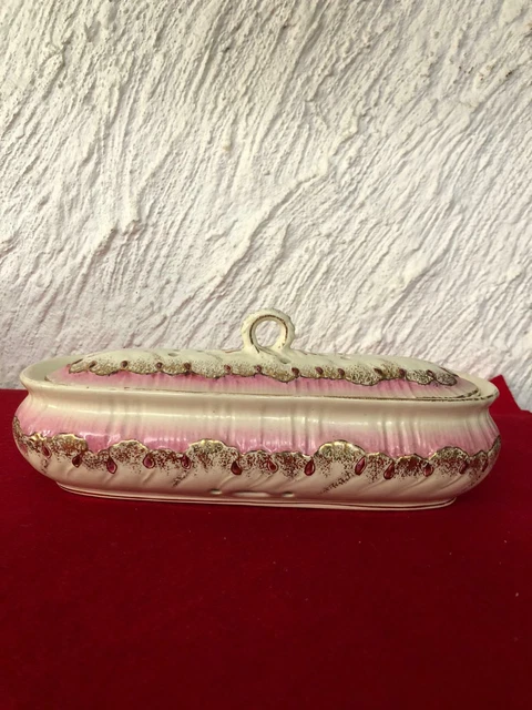 Ancien porte savon ou porte brosse à dent en faïence Hamage Nord