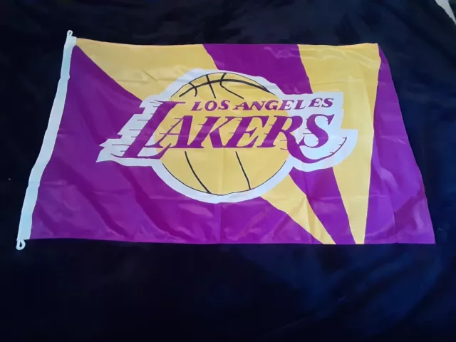 Los Angeles LA Lakers Flag Banner NBA Basketball Teams Lebron Davis