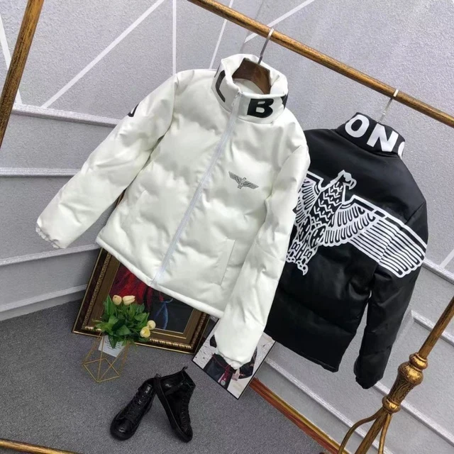 Eagle Print Leather Cotton Jacket