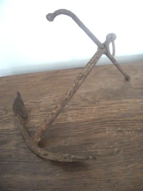Vintage forged 5 Pound Yachtsman Folding Anchor 16" long