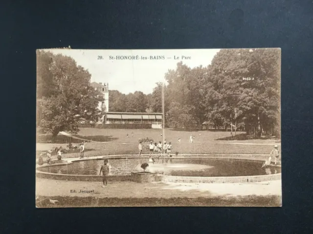 Carte Postale Ancienne Animée 1936 - ST-HONORE-LES-BAINS - Le Parc