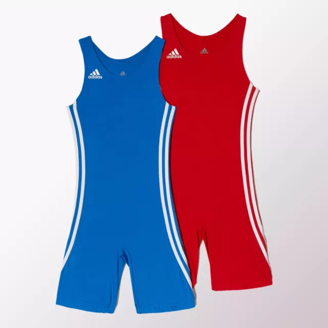 Tuta da wrestling Lotta BAMBINI ADIDAS KIDS PACK Singlet Set rosso e blu