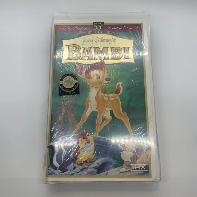 Bambi Walt Disneys Masterpiece VHS 55th Anniversary Limited Edition New Sealed