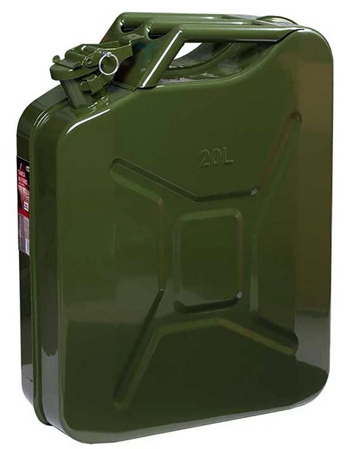 Tanica Carburante Antiscoppio 20L - In Ferro, Con Chiusura Di Sicurezza, Omologata