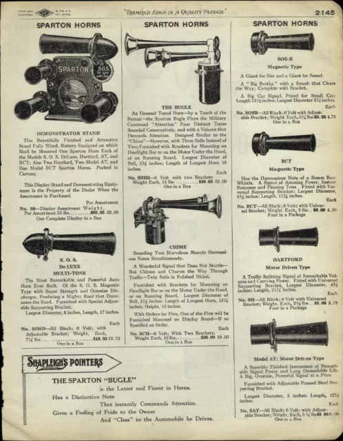 1929 PAPER AD Sparton Store Display Car Auto Horn The Bugle Chime Hartford  $19.99 - PicClick