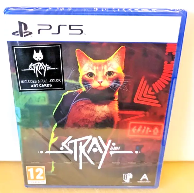 PS5 Stray Juego + Art Tarjetas Gato Juego de Aventura Nuevo y Precintado