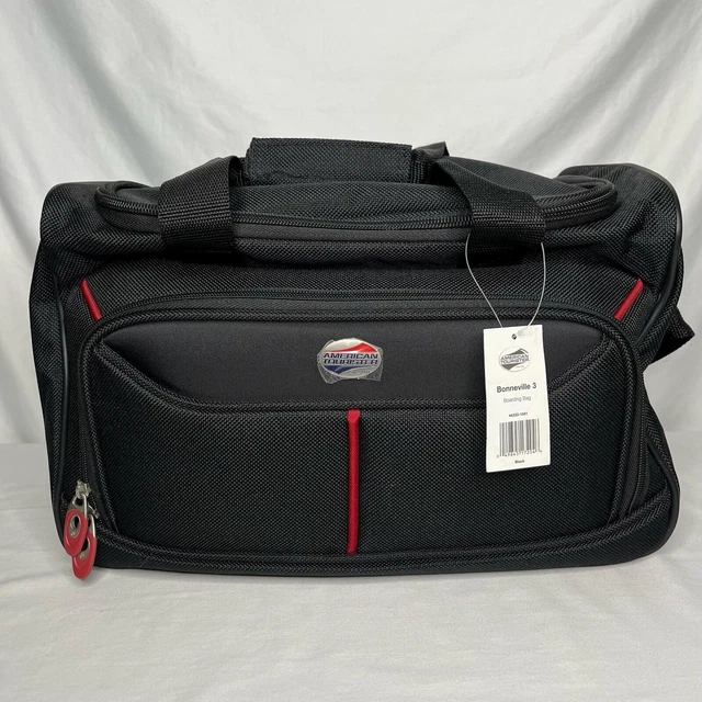 American Tourister Black Carry On Shoulder Travel Overnight Bag 15x8x9 NWT