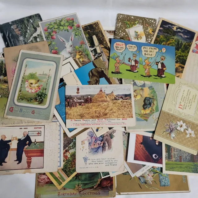 Antique Vintage Postcard Lot 1908-Now Paper Ephemera