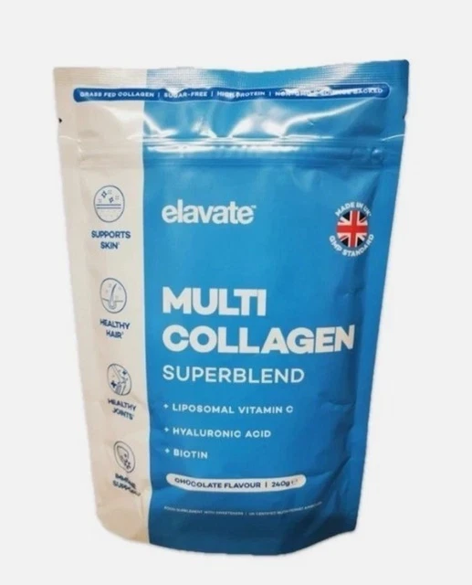 240G ELEVATE MULTI Collagen Superblend Supplement chocolate flavour UK ...