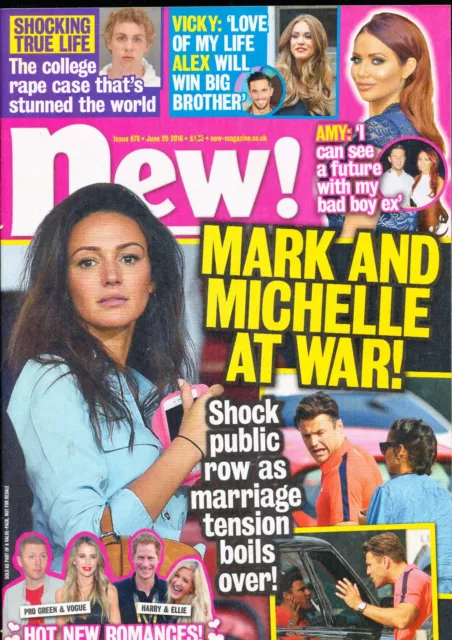 New! Magazine June 20 2016 Michelle Keegan Mark Wright Prince Harry Ellie Gouldi