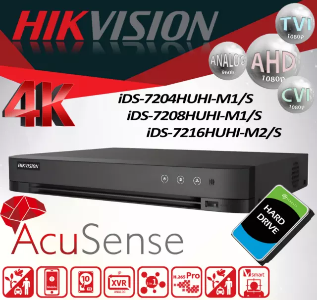 Hikvision 4K 8Mp Cctv Outdoor Camera Security System Dvr 4Ch 8Ch Black Kit Uk 3