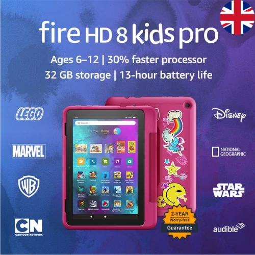 AMAZON FIRE HD 8" Kids Pro Tablet ,WiFi , 32GB BLUE (UK NEW) +32GB