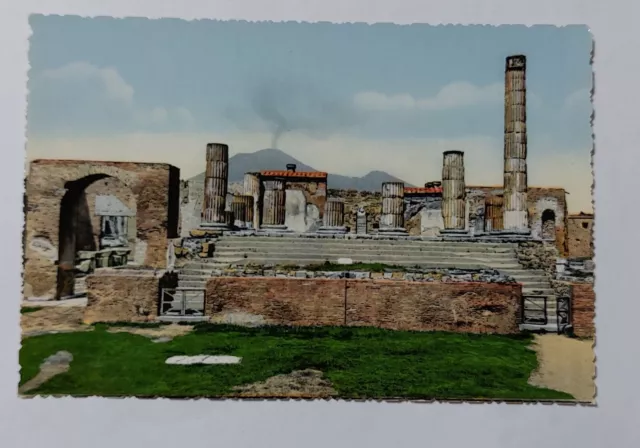 POMPEI ( NAPOLI) Foro e Tempio  Di Giove , No Vg Anni 60/70 F.g. Bella