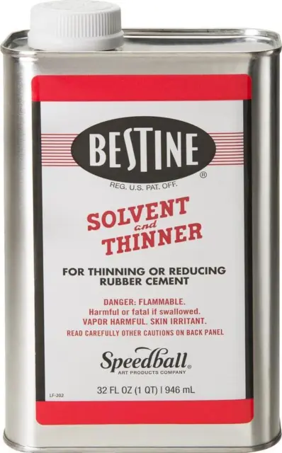 Quart Can Bestine Solvent and Thinner Acid Free and Safe to Use