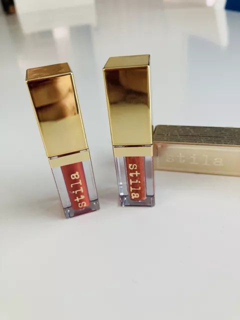 Stila | Double Dip Suede Shade Glitter&Glow Liquid Eye Shadow | Coral Reef | New