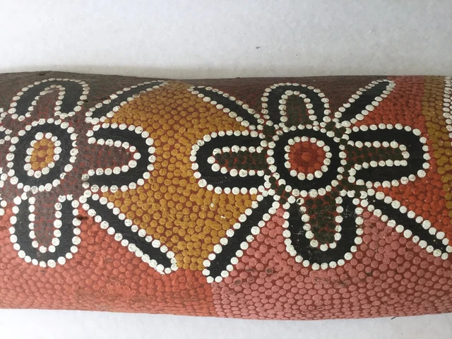 OLD AUSTRALIAN ABORIGINAL Wood Wooden Seed Coolamon Dish With Dot Art ...