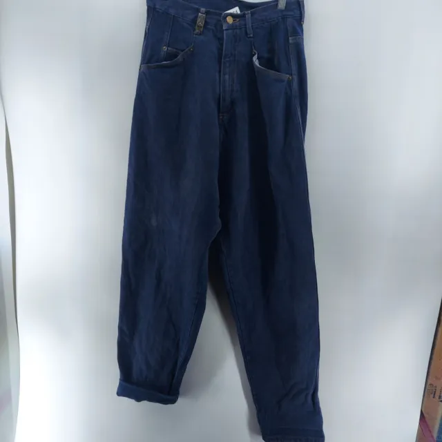 vintage kenzo women jeans size 36(4) US 80s 90s blue parachute taper high Rise