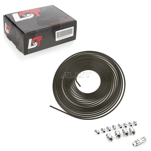 10M BREMSLEITUNG BREMSROHR Stahl 4 75mm 10 Verschraubung 5 Verbinder 10m-bremsleitung-bremsrohr-stahl-4-75mm-10-verschraubung-5-verbinder