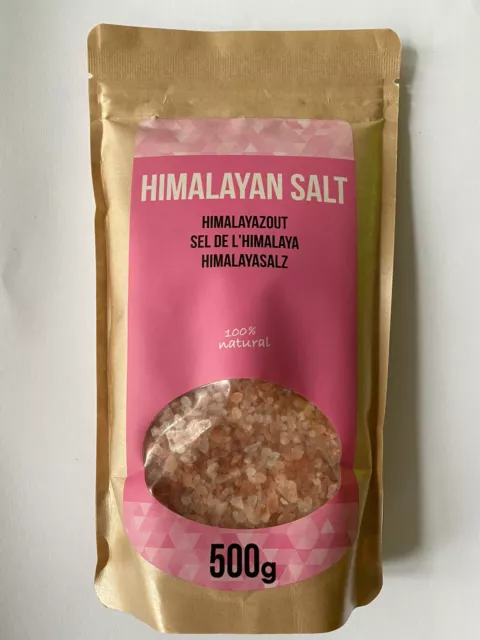 Sel rose de Himalaya 100% naturel Himalayan Salt Pink 500g