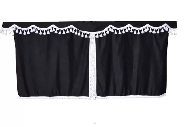 Truck Side Curtains - Black /White  Fit Mercedes,Man,Daf,Volvo,Scania , Renault