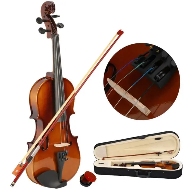 1/2 Practice Right Handed Fit  7-9 Years Old Student Acoustic Violin with Case