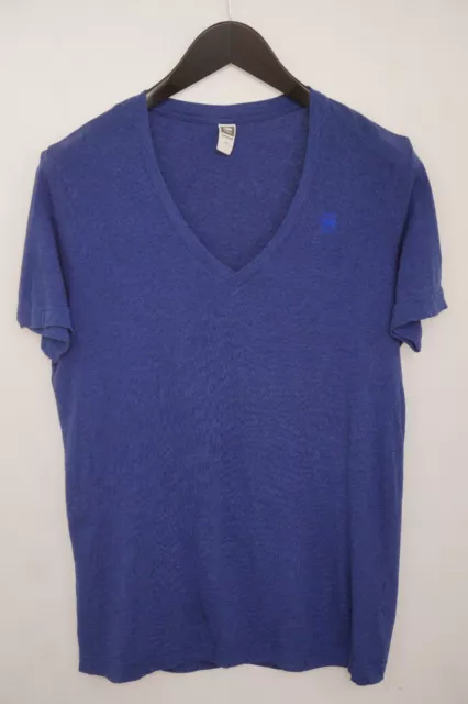 Uomo G-Star T-Shirt Blu Cotone Elastico Base Erica VT S/S Scollo A V TAGLIA S