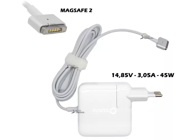 Adaptateur Secteur Chargeur PowerQ pour Apple 45W 14,85V 3,05A - A1436 - Magsafe