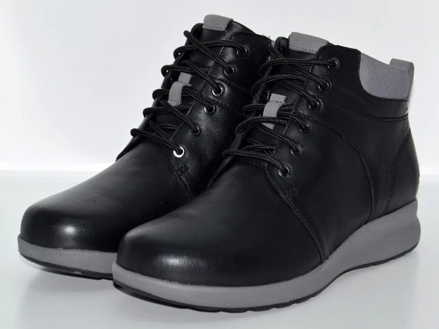 CLARKS UN ADORN Blue Nubuck Leather Trainers Lace Up Comfort Shoes